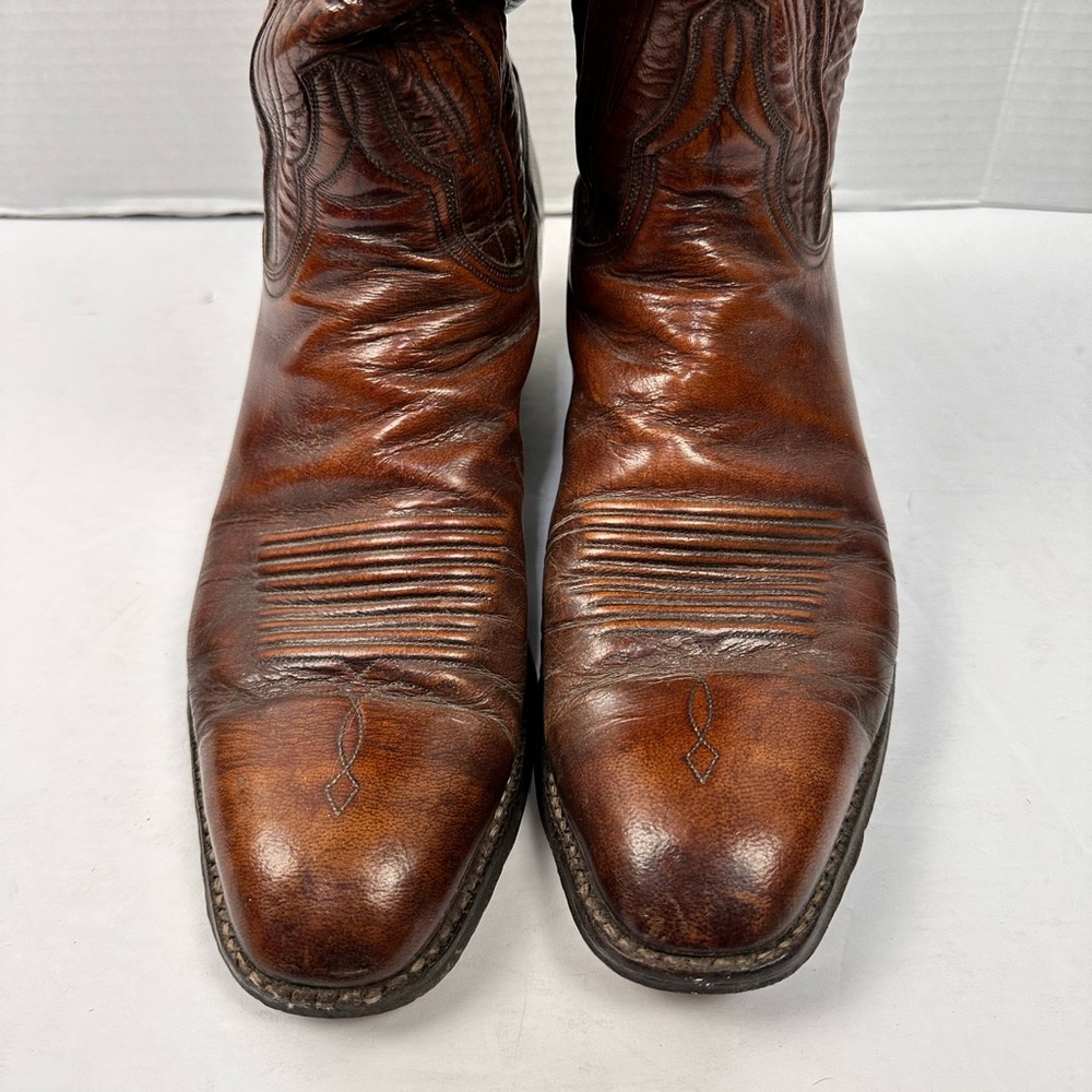 Lucchese Vintage San‎ Antonio Goatskin Cowboy Boots Sz 9A - Picture 2 of 9
